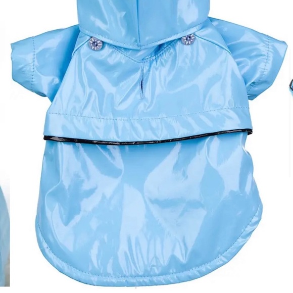 Pet Life Baby Blue PVC Waterproof Adjustable Pet Raincoat Size Medium NWT - Picture 3 of 12